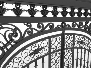 exterior mansion gate 3D 모델