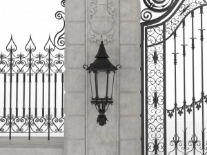 exterior mansion gate 3D Model