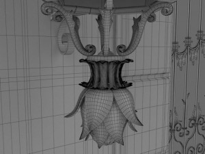 exterior mansion gate 3D 모델