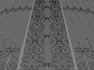 exterior mansion gate 3D 모델