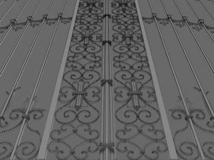 exterior mansion gate 3D Model