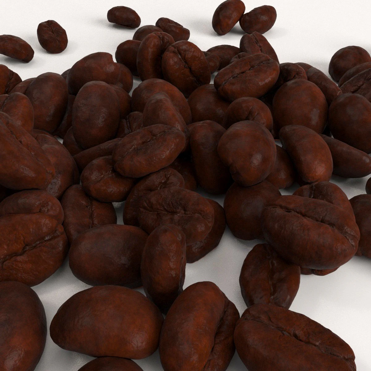 coffee beans 3D Model .c4d .max .obj .3ds .fbx .stl .blend