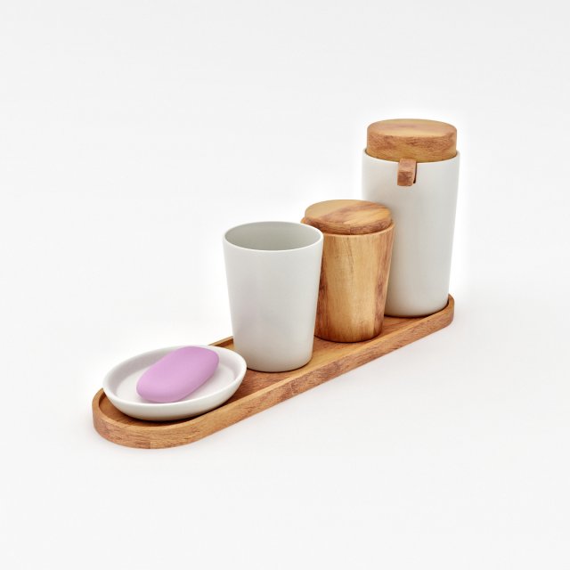 john lewis acacia bathroom accessories 3D 模型 .c4d .max .obj .3ds .fbx .stl .blend 