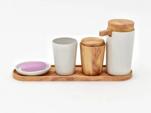 john lewis acacia bathroom accessories 3D Model