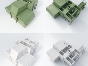 the set of equipment for a modern mill Modelo 3D