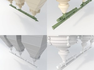 the set of equipment for a modern mill Modelo 3D