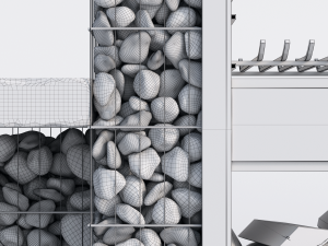 modern bbq gabion 2 Modelo 3D