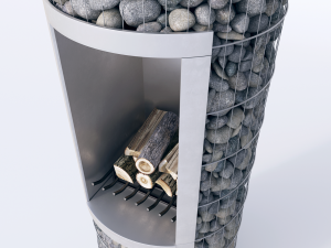 modern bbq gabion 3 Modelo 3D