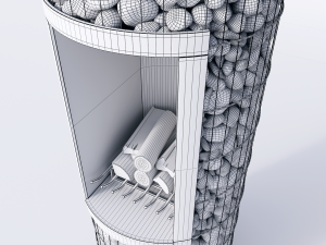 modern bbq gabion 3 Modelo 3D