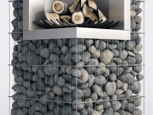 modern bbq gabion 3 Modelo 3D
