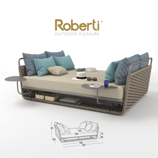 roberti portofino day beds small 3D 모델 .c4d .max .obj .3ds .fbx .stl .blend 