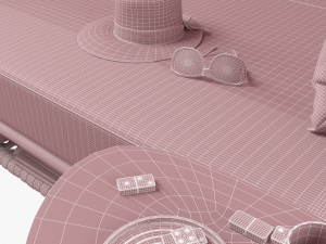 roberti portofino day beds small 3D 모델