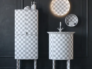 furniture for the bathroom burgbad diva 20 3D Model