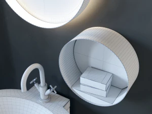 furniture for the bathroom burgbad diva 20 3D Model