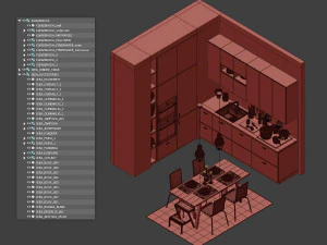 cozinha ikea kungsbacka Modelo 3D