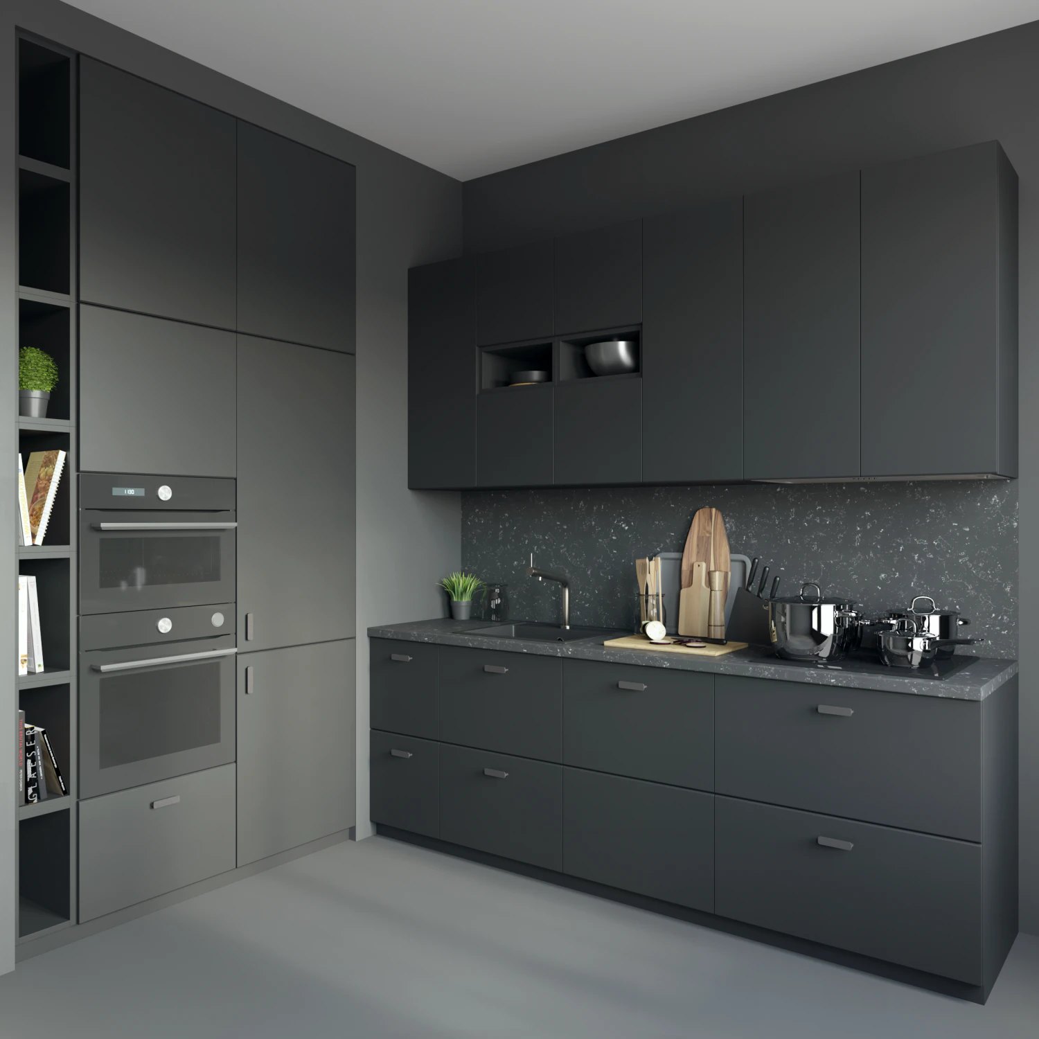 kitchen ikea kungsbacka 3D Model .c4d .max .obj .3ds .fbx .stl .blend