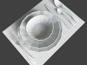 table riggestad and chair martin by ikea 3D Model
