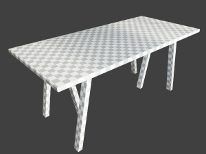 table riggestad and chair martin by ikea 3D-Modell