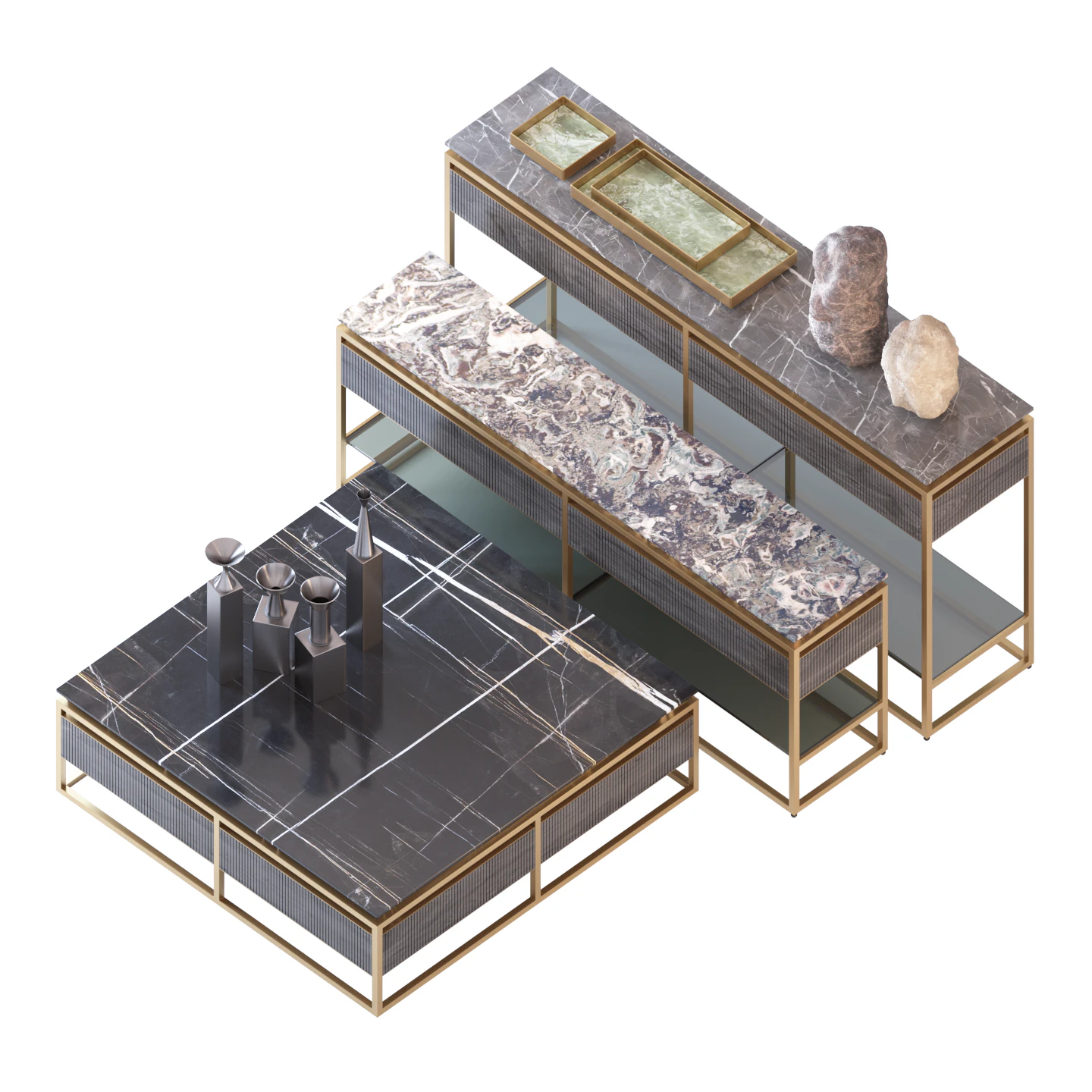 consoles e banner de mesa de centro por visionnaire Modelo 3D .c4d .max .obj .3ds .fbx .stl .blend 