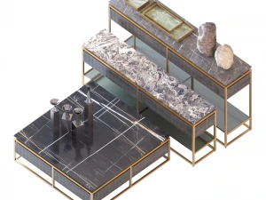 consoles e banner de mesa de centro por visionnaire Modelo 3D