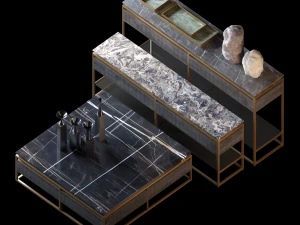consoles e banner de mesa de centro por visionnaire Modelo 3D