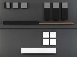 storage system inbox from calligaris Modèle 3D