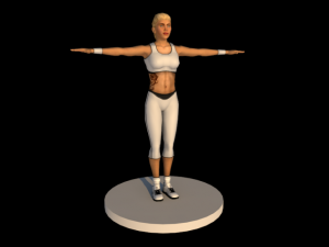 workout girl 3D-Modell