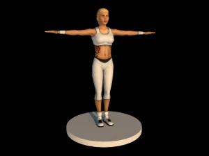 workout girl 3D Model