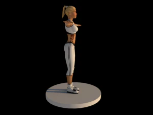 тренирующаяся девушка 3D Модель