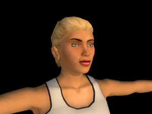 тренирующаяся девушка 3D Модель