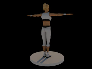 тренирующаяся девушка 3D Модель