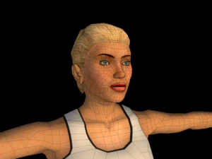 тренирующаяся девушка 3D Модель