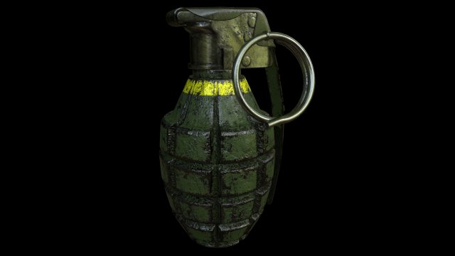 Mk2 grenade 3D Модель .c4d .max .obj .3ds .fbx .stl .blend 