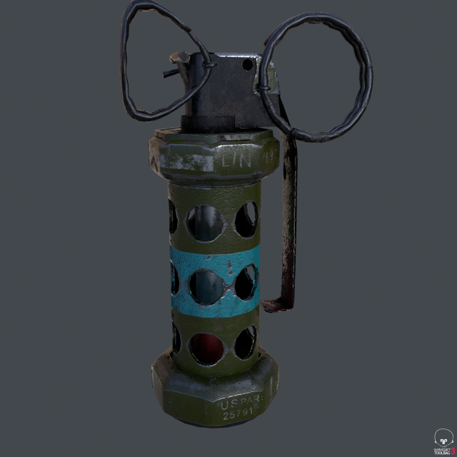 Grenade flash 3Dモデル .c4d .max .obj .3ds .fbx .stl .blend 