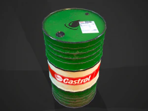 Barrels castrol pbr 3D Model