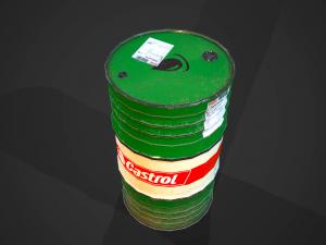Barrels castrol pbr 3D 模型