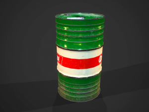 Barrels castrol pbr 3D 模型