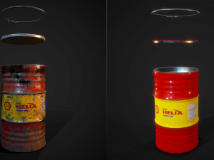 Barrels shell helix pbr Modelo 3D