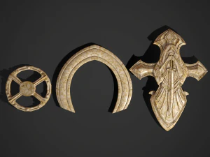 Est&aacute;tua de osso de m&aacute;rmore de bronze Modelo 3D