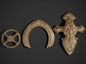 Statue bronze marble bone 3D Model