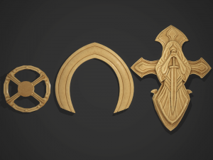 Statue bronze marble bone 3D Model
