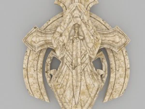 Est&aacute;tua de osso de m&aacute;rmore de bronze Modelo 3D