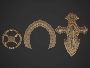 Statue bronze marble bone 3D Model