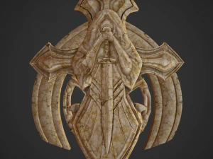 Est&aacute;tua de osso de m&aacute;rmore de bronze Modelo 3D