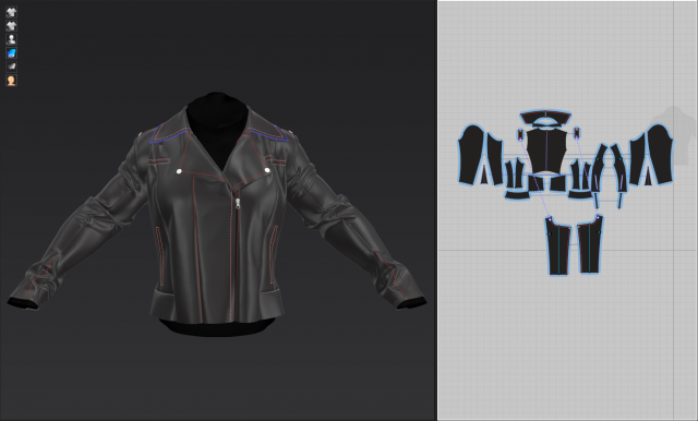 biker jacket Modèle 3D .c4d .max .obj .3ds .fbx .stl .blend 