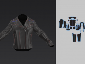biker jacket Modelo 3D