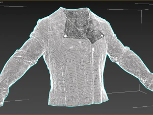 giacca da motociclista Modello 3D