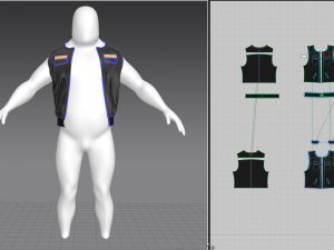 biker vest 3Dモデル