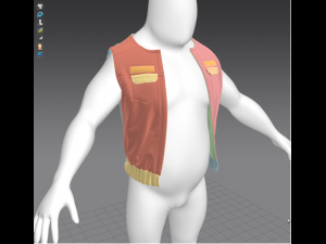 biker vest 3Dモデル