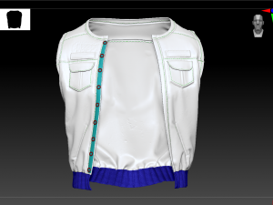 biker vest 3Dモデル